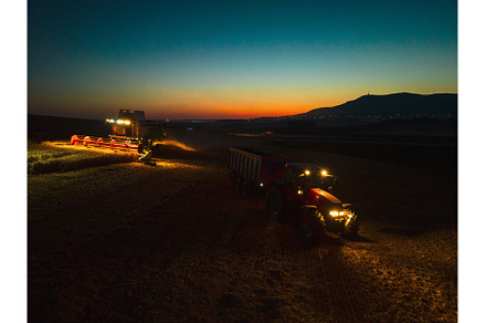 Aerial view of a tractor and, an Industrial Photo by HalfPoint