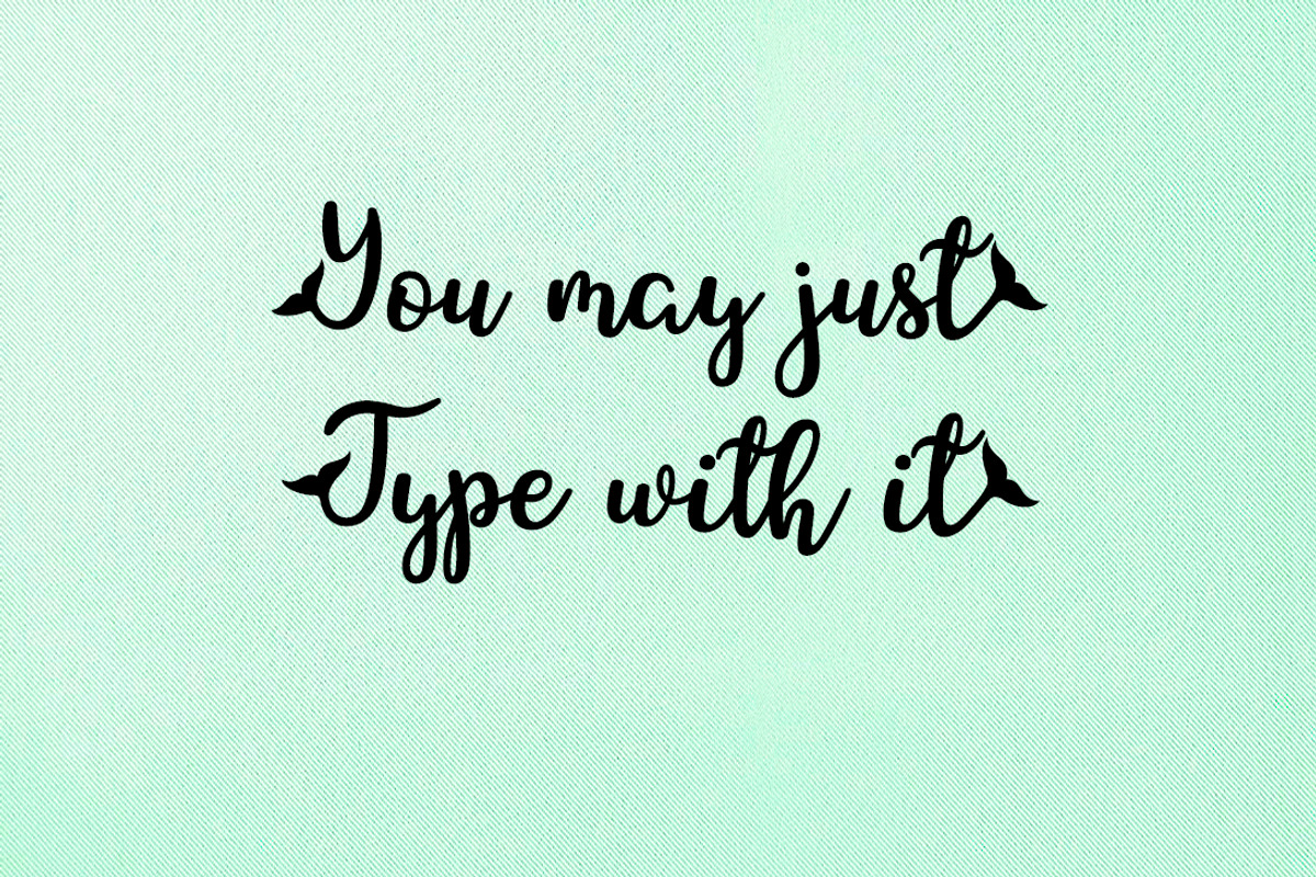 Mermaid font, a Script Font by JuliaKJ (Photo 4 of 4)