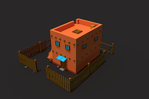 Low Poly Arab House