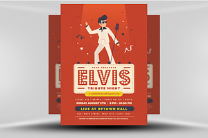 Elvis Night Flyer Template, a Flyer Template by FlyerHeroes
