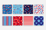 Seamless American Party Patterns, a Pattern Graphic by Iryna Denysova (Thumbnail 12 of 13)