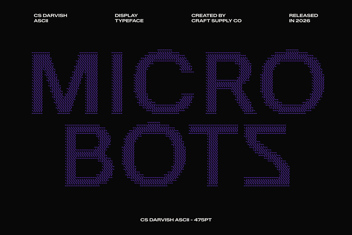 CS Darvish Ascii, a Sans Serif Font by Craft Supply Co. (Photo 2 of 8)