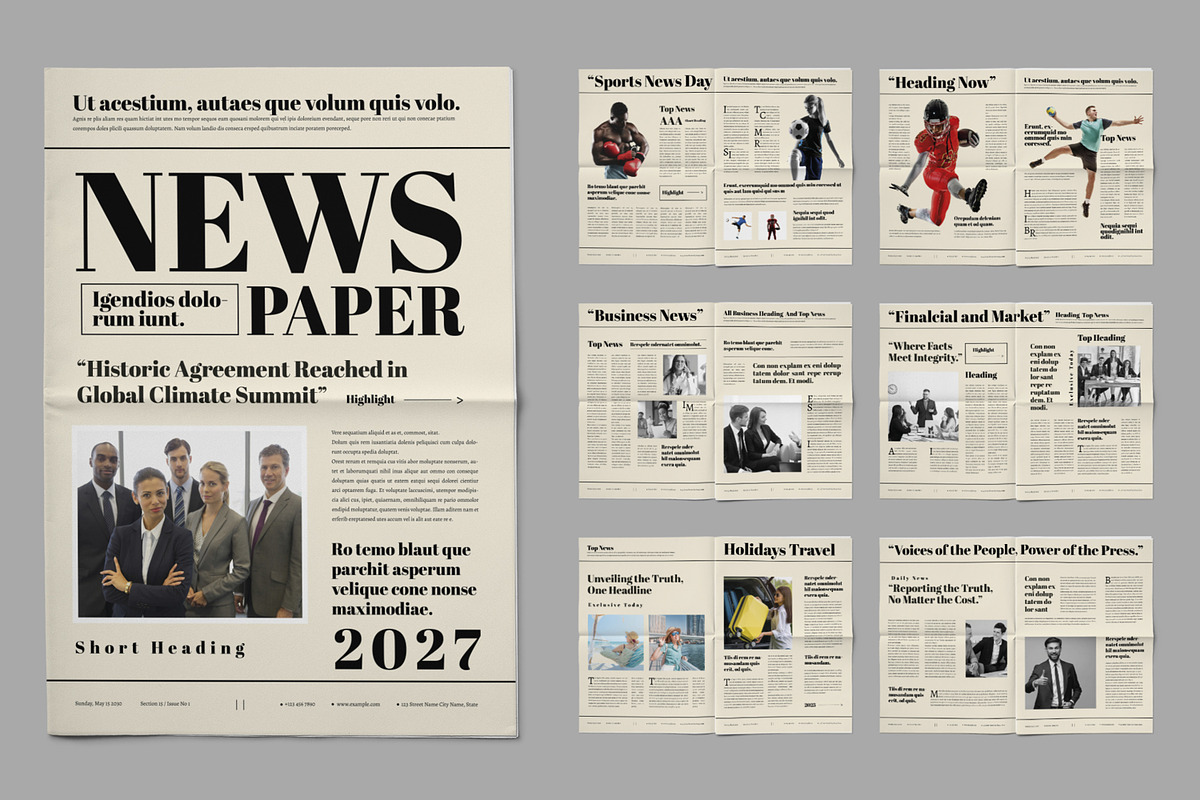 Newspaper Design, a Magazine Template by ContestDesign (Photo 1 of 3)