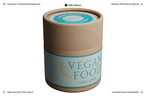 Cardboard Tube Box with Label 3D, an Object 3D Model by Wencory