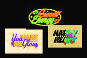 Retro Neon Airbrush Text Effect, a Layer Style Add-On by Matsero (Thumbnail 2 of 4)