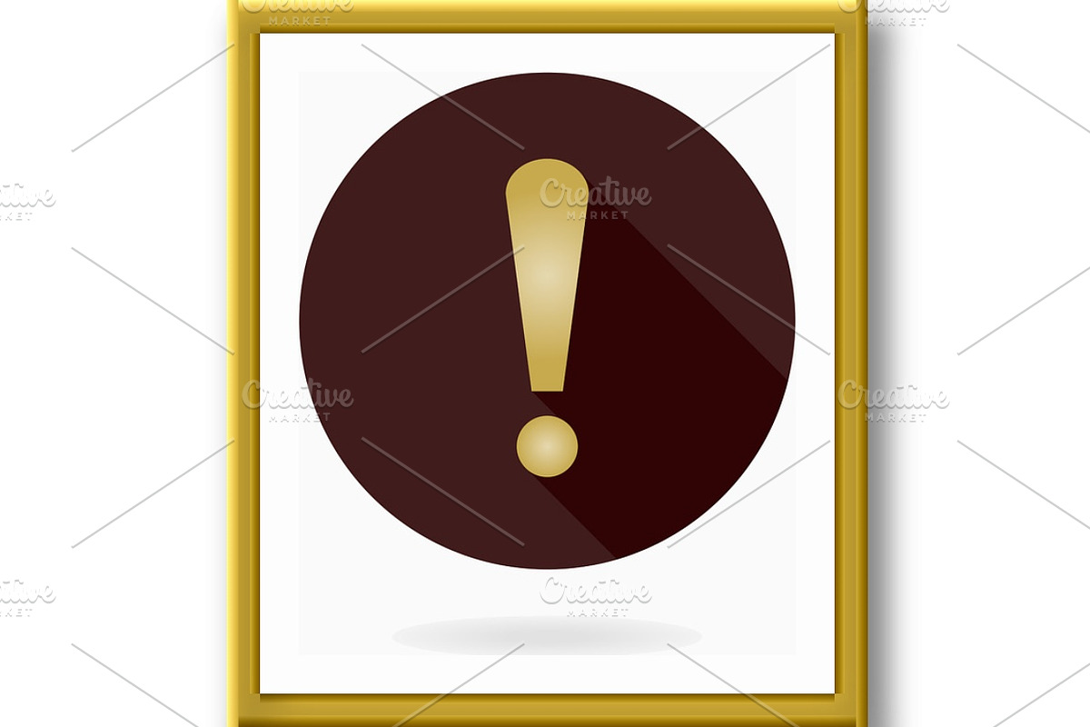 Modern Vector Exclamation Icon in, an Outline Icon by FineArtStudio (Photo 3 of 3)