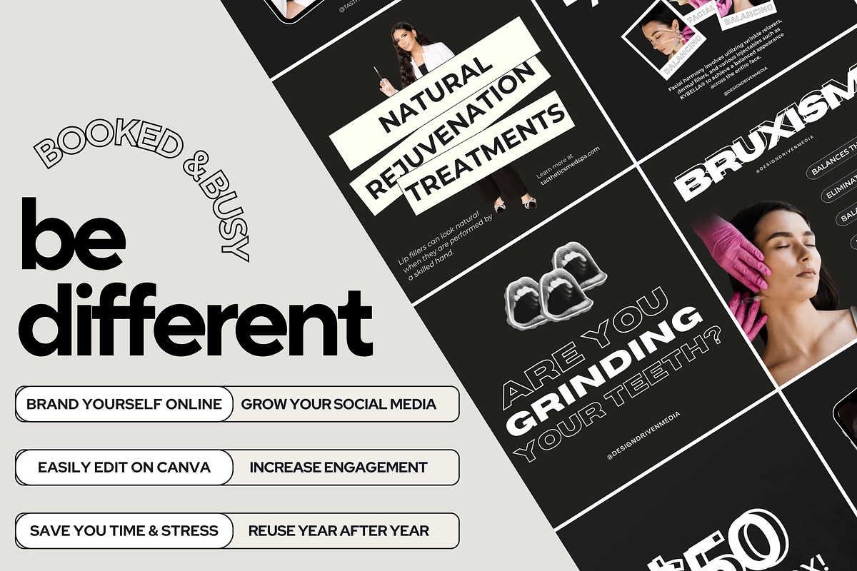 Instagram Templates for Canva Botox, a Social Media Template by Design Driven Media (Photo 6 of 10)