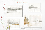 Winter Berries Christmas Watercolour, a Decorative Illustration by whiteheartdesign (Thumbnail 11 of 14)