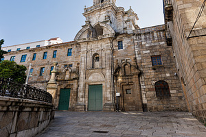 Baroque and Neoclassical Facade of Santo Domingo Church in A Cor, an Architecture Photo by Bepslabor