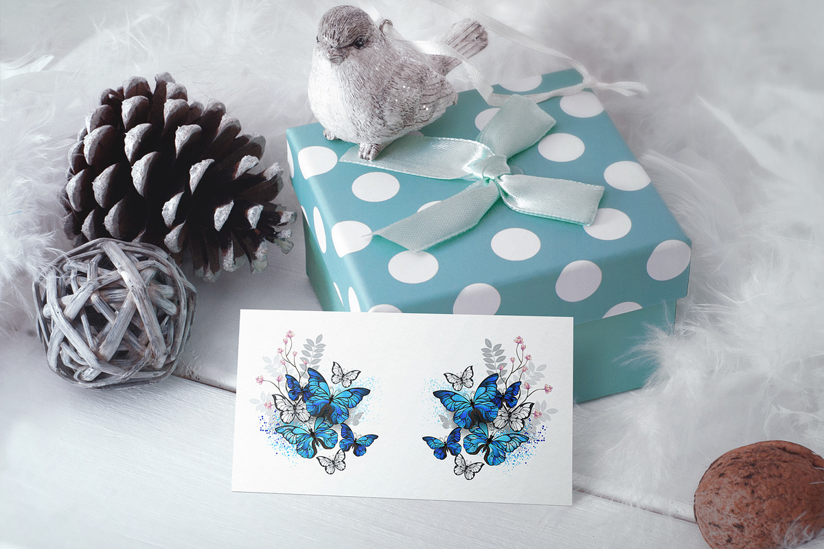 Twigs and blue butterflies, a Decorative Illustration by blackmoon9 (Photo 3 of 3)