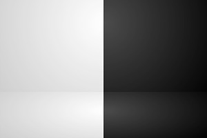 Empty White and Black studio room