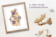 Watercolor Baking Tools, Ingredients, a Food Illustration by Olya Haifisch (Thumbnail 5 of 7)