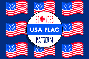 Seamless American Flag Pattern