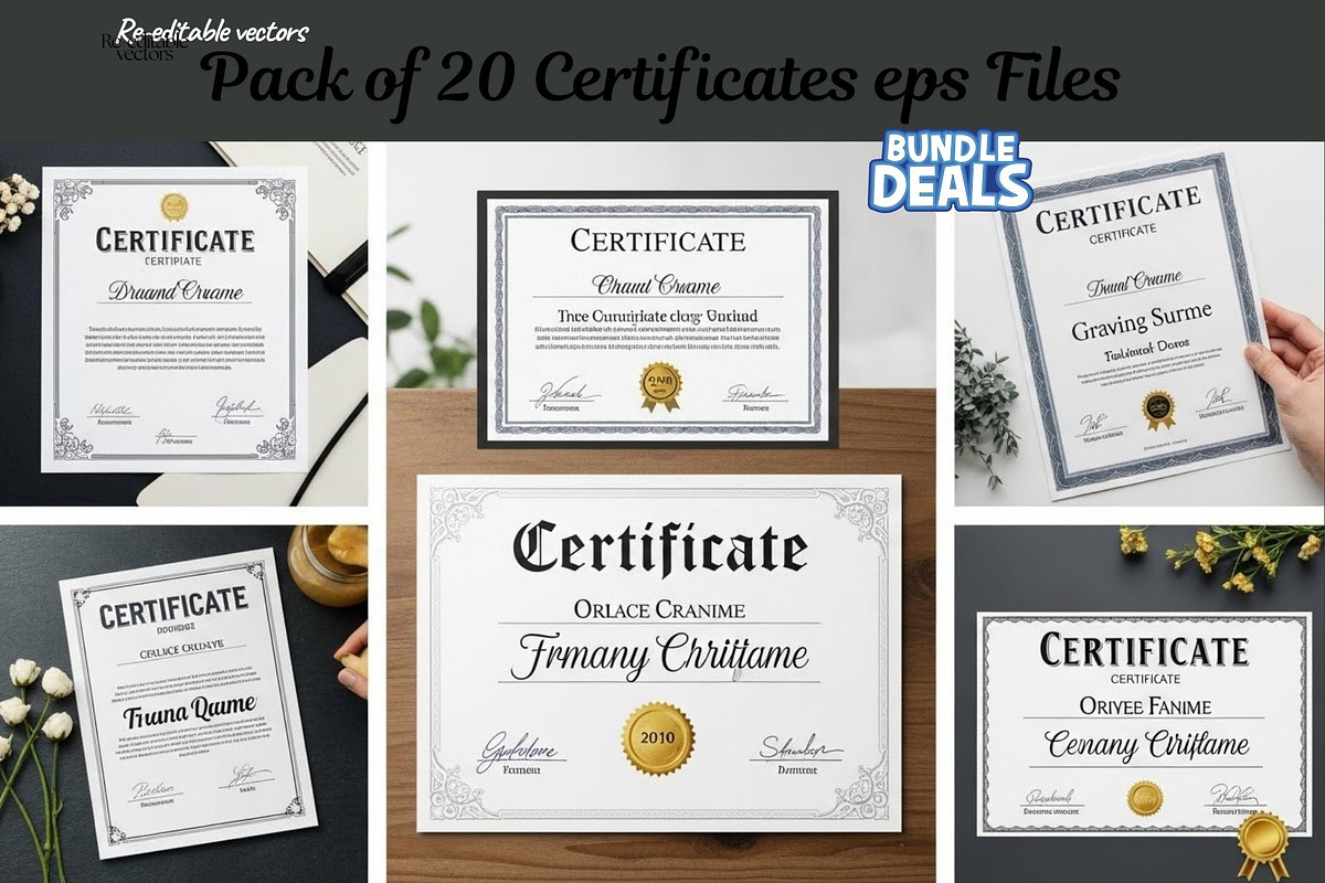 20 Creative editable Certificate, a Branding & Logo Template by Aban's World (Photo 9 of 16)