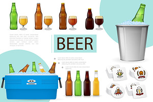 Realistic brewing composition, a Decorative Illustration by Microvector