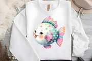 Quirky Whimsical Summer Fishes Clipa, an Illustration by DreamCafeArt (Thumbnail 6 of 7)