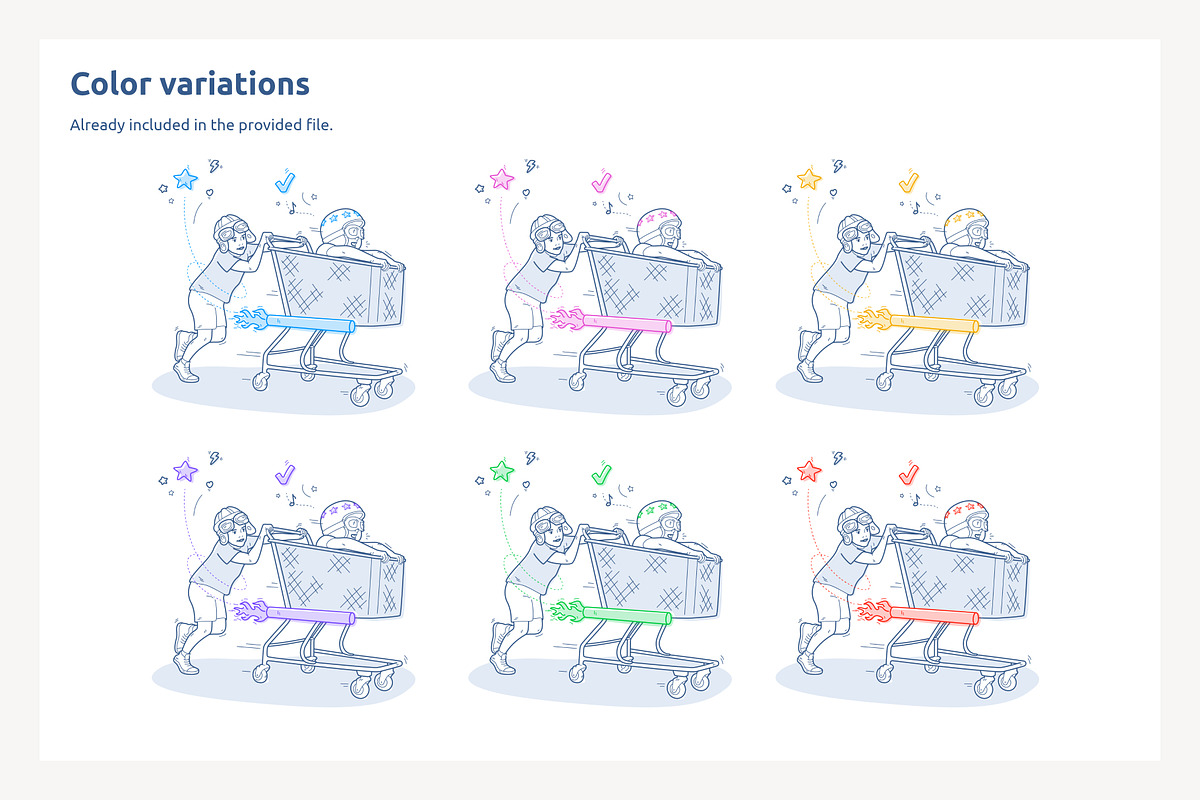 Children Playing with Shopping Cart, a Graphic by PixelBender (Photo 2 of 5)