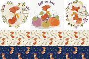 Cute fox vector. Fox pattern print, an Animal Illustration by StudioLondon (Thumbnail 1 of 6)