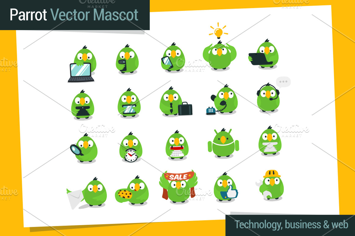 Parrot - Vector Website Mascot, an Animal Illustration by wowu (Photo 2 of 5)