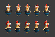 Chicken 3D Characters Illustration, a Characters & Person 3D Model by Artnivora.Std (Thumbnail 2 of 3)