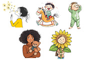 Hand-drawn Children Sublimation, an Illustration by CreationArt (Thumbnail 6 of 6)