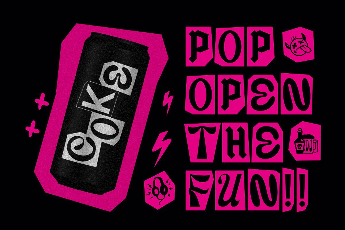 Punk Of Sad Font, a Symbol Font by Marvadesign (Photo 5 of 8)
