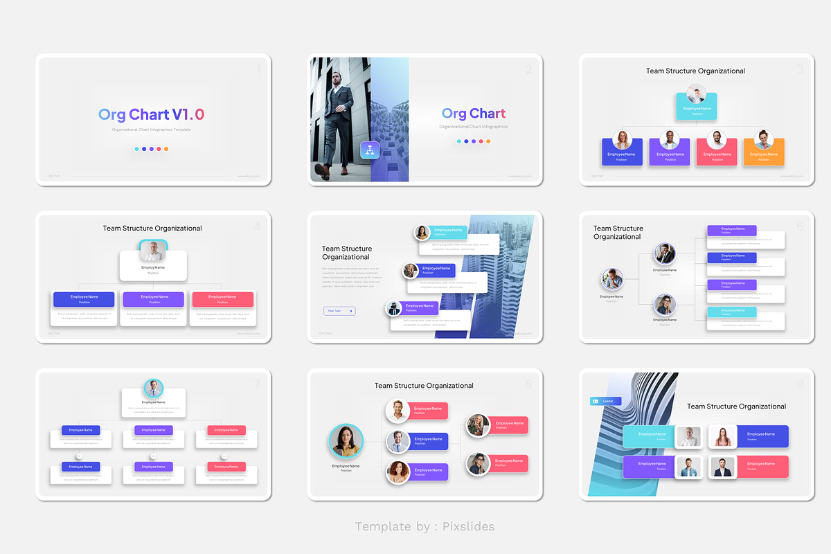 Organizational Chart Keynote, a Presentation Template by Pixslides (Photo 2 of 6)