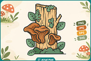 Mushroom Botanical Clipart Bundle, an Object Graphic by Actual Pixel (Thumbnail 10 of 21)
