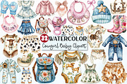 Watercolor Cowgirl Baby Clothes, a Seasonal Illustration by Rose Art (Thumbnail 1 of 4)