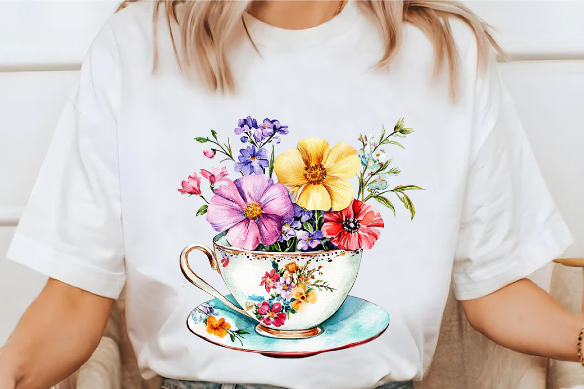 Cottage Summer Floral Watercolor, an Illustration by designcity5 (Photo 3 of 5)