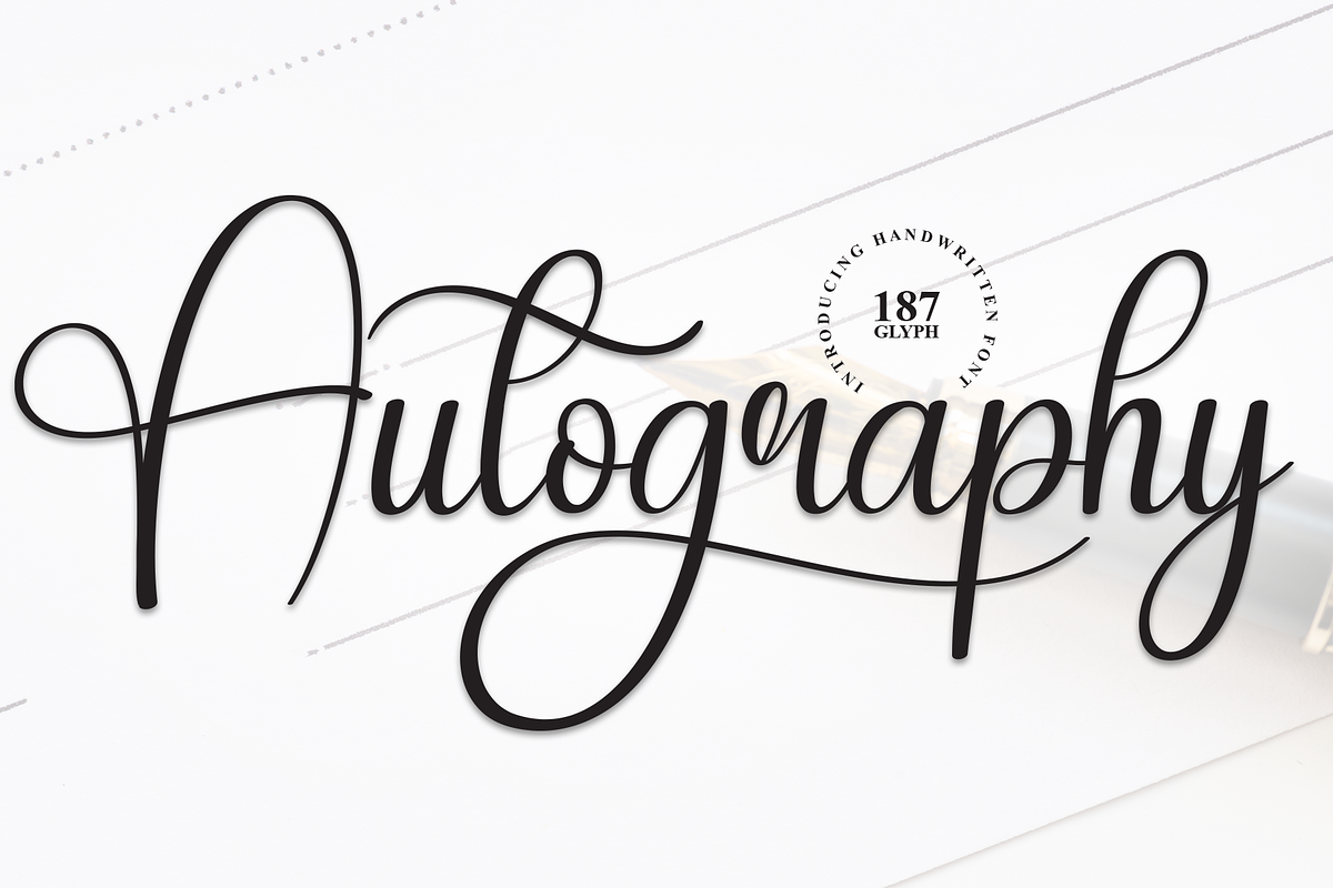 Autography | Script Font, a Handwritten Font by Scratchones (Photo 1 of 9)