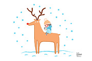Little girl reading Collection 03, an Animal Illustration by Irene Loal (Thumbnail 2 of 7)
