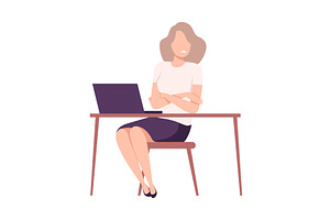 Shocked Female Office Character, a Person Illustration by TopVectors