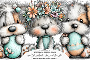 Whimsical Spring Dogs Clipart, an Illustration by GatewayDesign (Thumbnail 3 of 3)