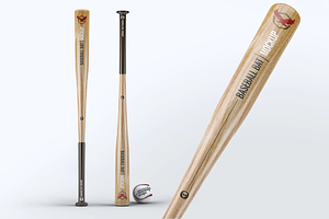 Baseball Bat Mock-Up, a Product Mockup by DesignRushMarket