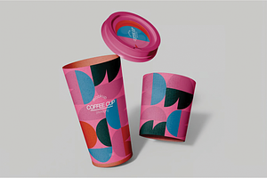 Take away Coffee Cups Mockup, a Cups & Container Mockup by skybluecreative