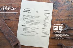 Blacklist Resume Template