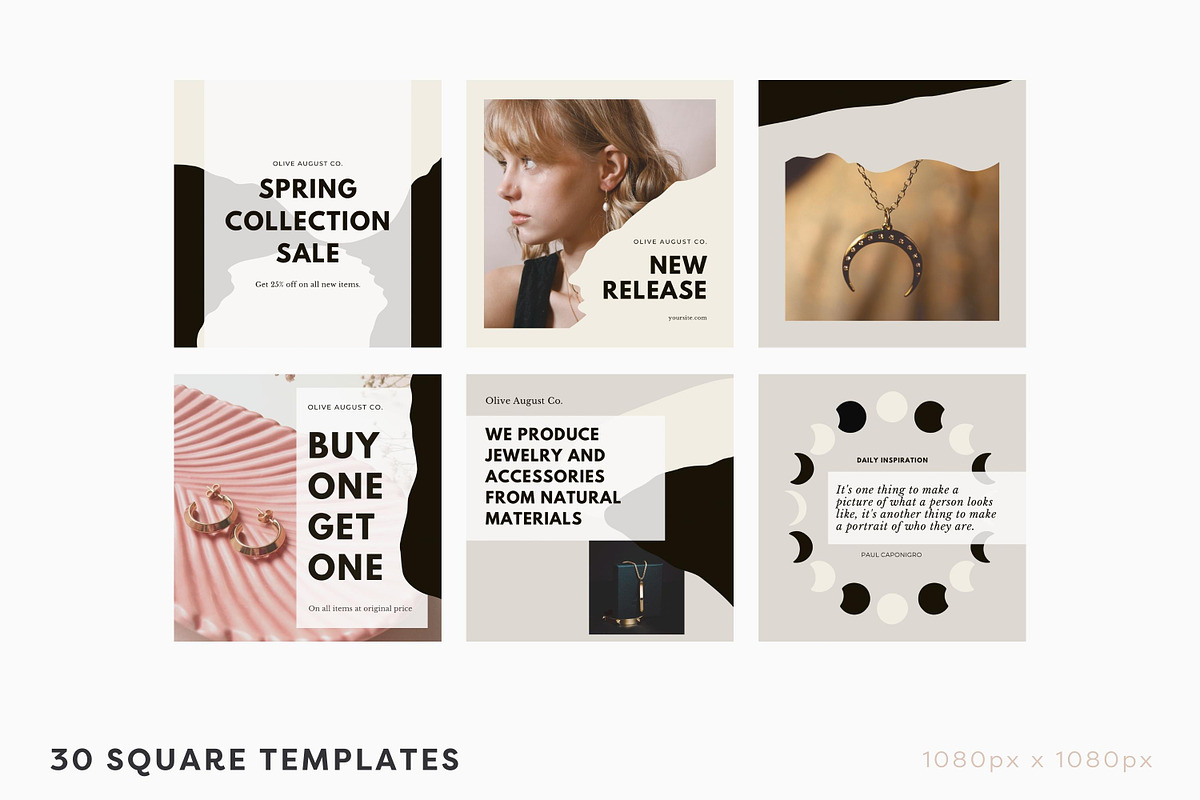 Instagram Templates for Canva, a Social Media Template by ILLONA GRAPHICS (Photo 3 of 12)