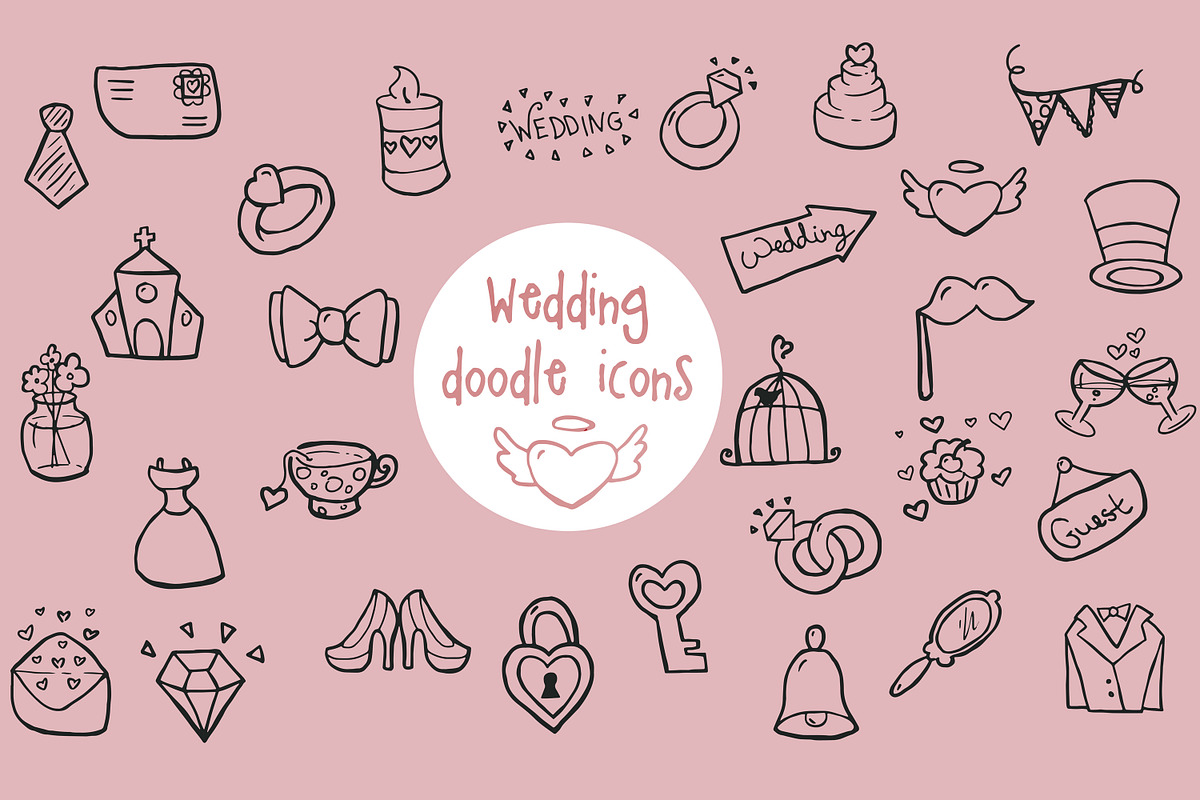 Wedding - doodle icons, an Icon by Ruslan Zelensky (Photo 2 of 4)