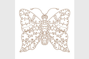 Stylized Brown Butterfly