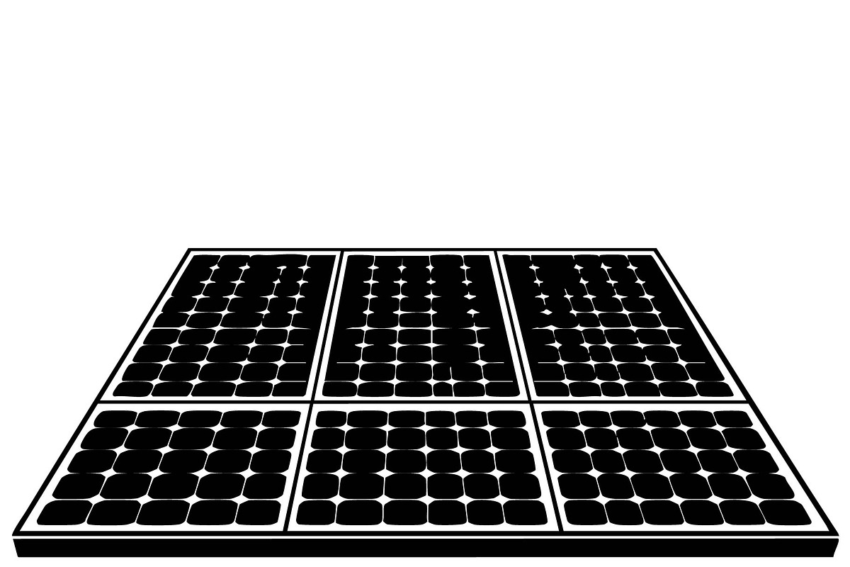 Solar panel black logo, an Object Graphic by Sketching