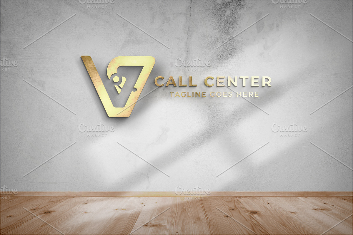 V Letter Call Center Logo Template, a Social Media Template by arslantanoli (Photo 3 of 4)