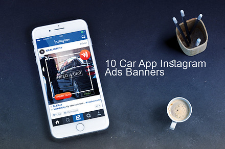 10 Car App Instagram Ads Banners