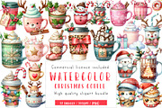 Cute Christmas Coffee Sublimation, an Illustration by CreationArt (Thumbnail 1 of 7)