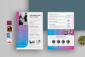 Nonprofit Organization Fact Sheet, a Stationery Template by obayes