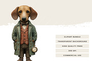 Vintage Dogs Clipart Bundle, an Animal Illustration by Design Scotch (Thumbnail 5 of 8)