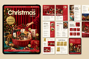 Christmas Magazine Template, a Magazine Template by BrandPacks