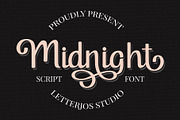 Midnight Script Font, a Script Font by LetterJos (Thumbnail 1 of 10)