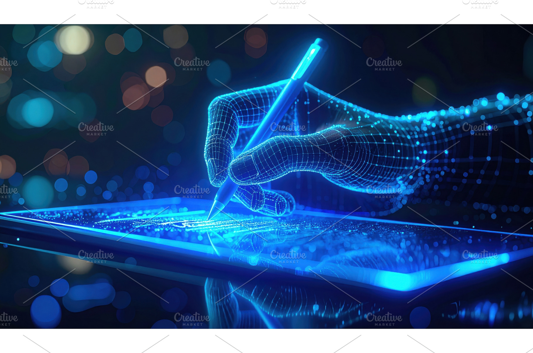 Digital wireframe hand drawing on, a Technology Photo by Igor Tichonow