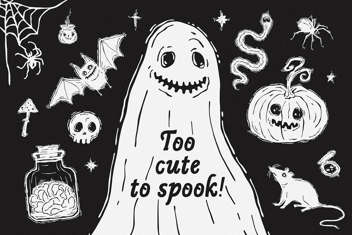 Creepy Cute Hand-Drawn Halloween, an Object Graphic by AnMark (Photo 3 of 12)